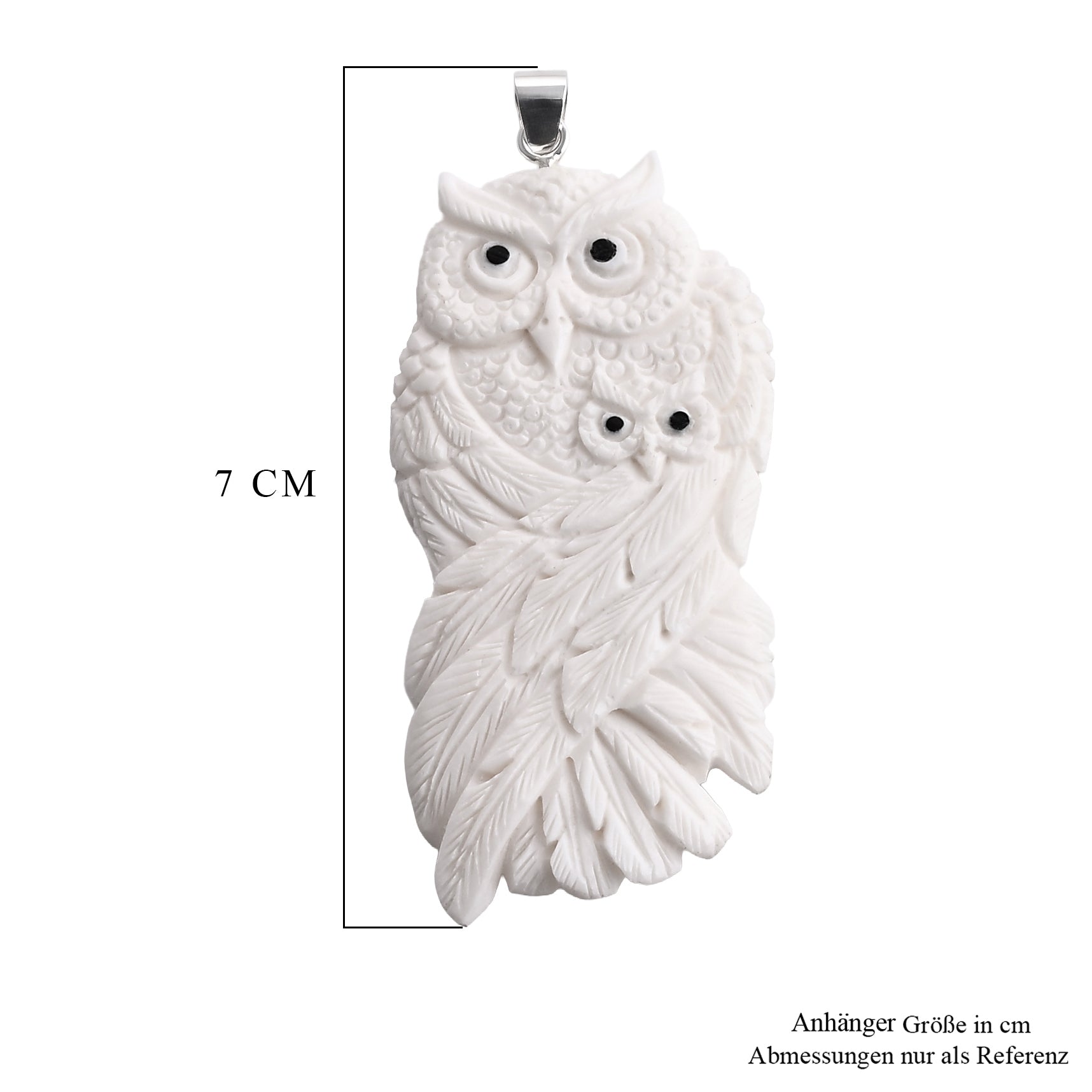 Ox Bone Anhänger 925 Silber ca. 48.10 ct