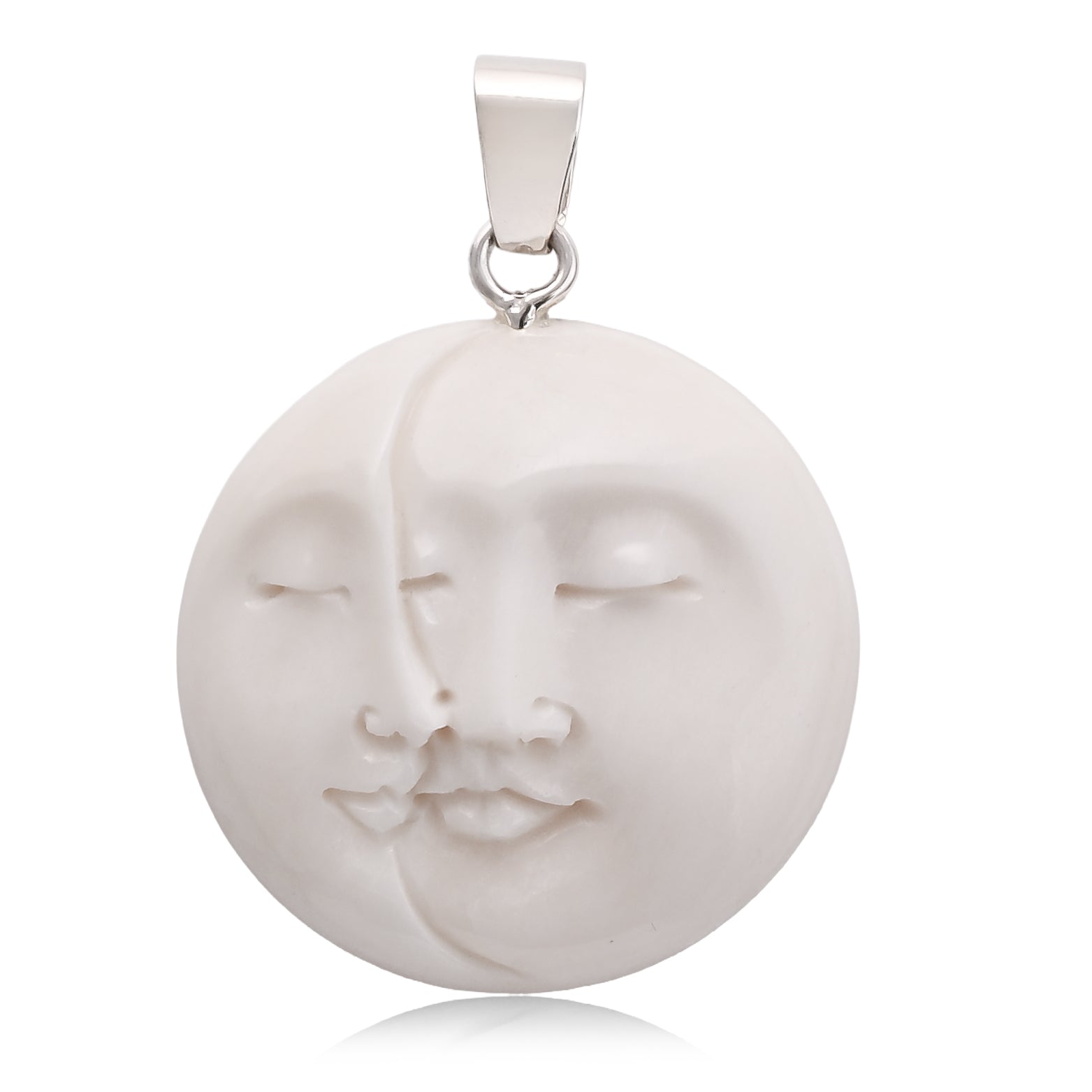 Ox Bone Anhänger 925 Silber ca. 20.23 ct