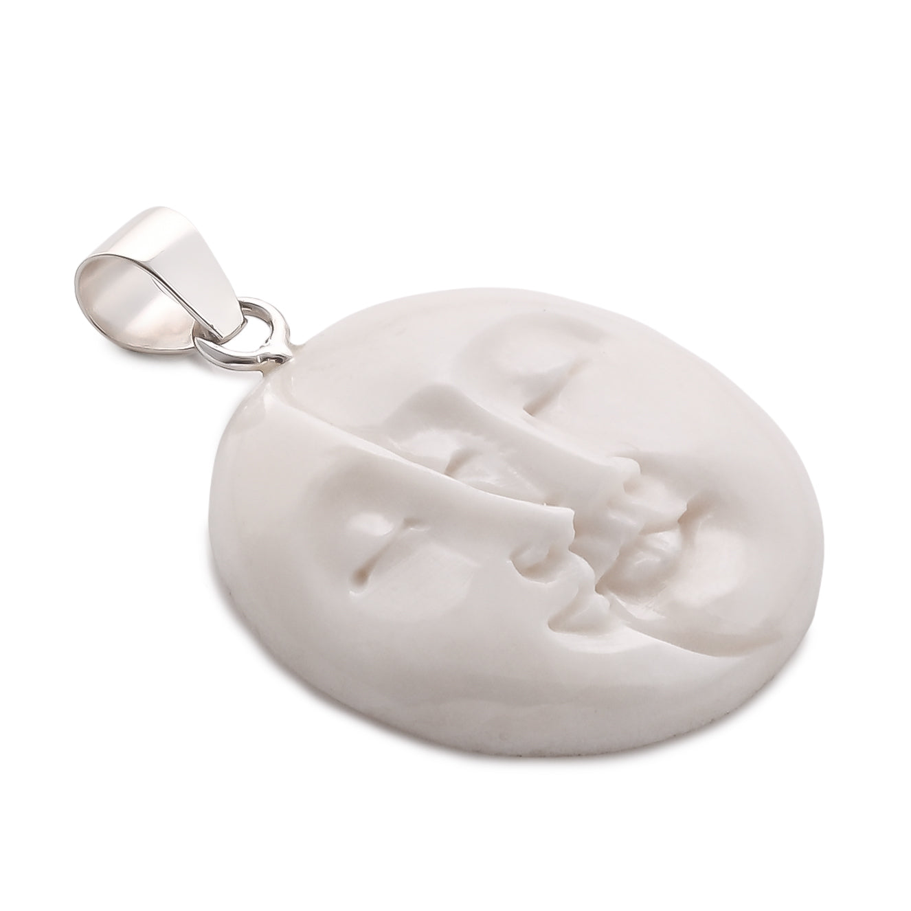 Ox Bone Anhänger 925 Silber ca. 20.23 ct