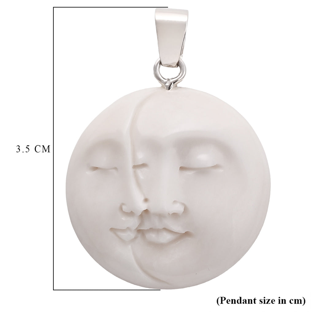 Ox Bone Anhänger 925 Silber ca. 20.23 ct
