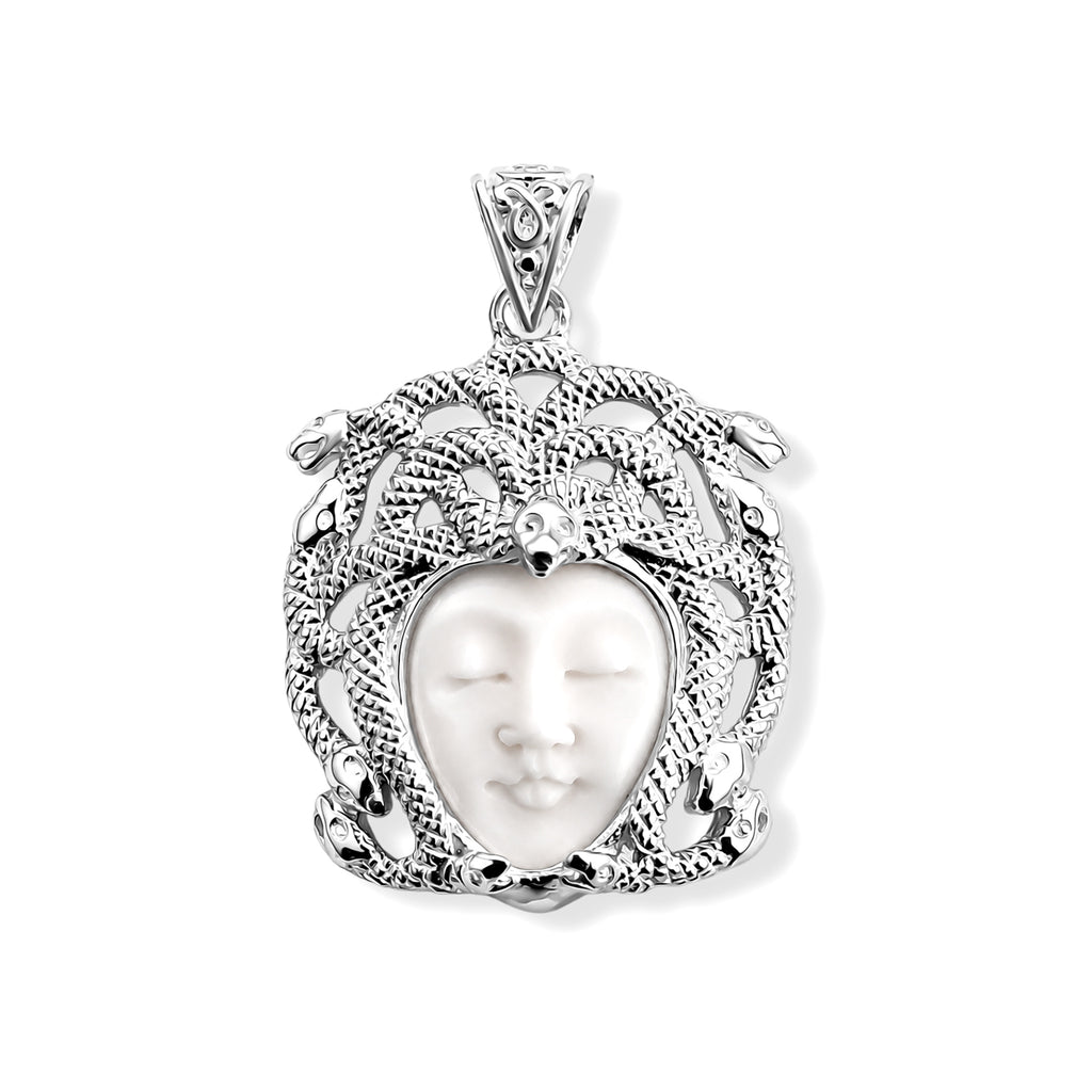 D'Joy Ox Bone Anhänger 925 Silber ca. 8,46 ct.