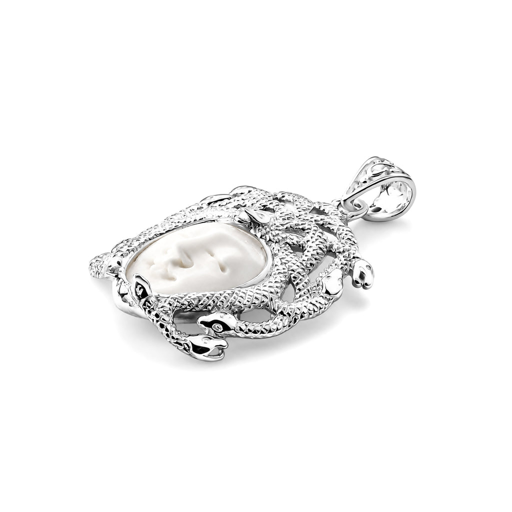 D'Joy Ox Bone Anhänger 925 Silber ca. 8,46 ct.