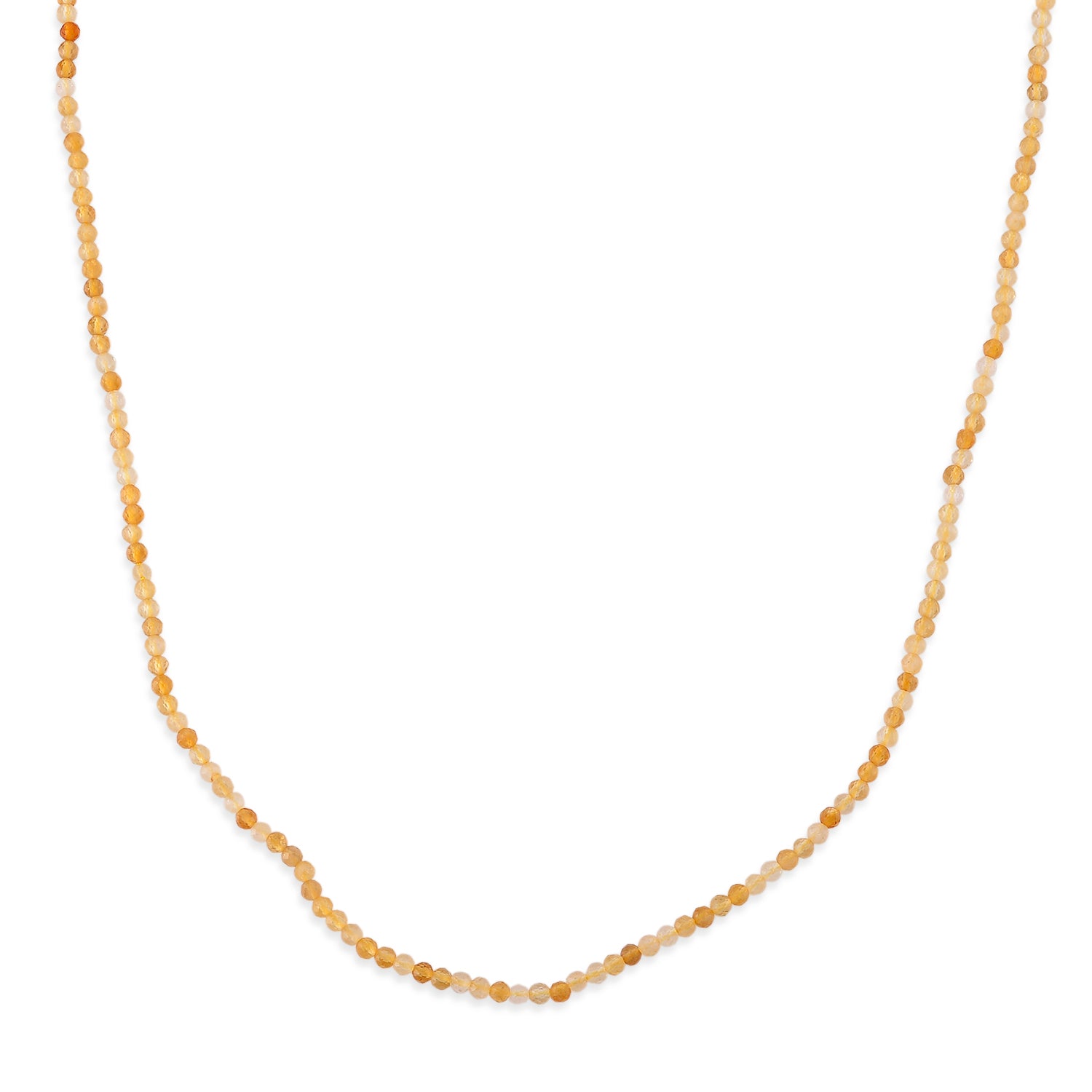 Citrin Halskette ca. 45 cm 316L Edelstahl ca. 21.00 ct