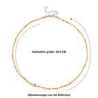 Citrin Halskette ca. 45 cm 316L Edelstahl ca. 21.00 ct