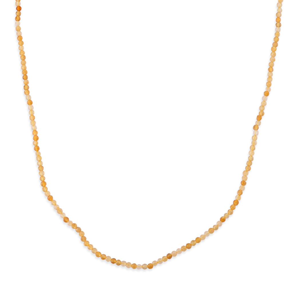 Citrin Halskette ca. 45 cm 316L Edelstahl ca. 21.00 ct