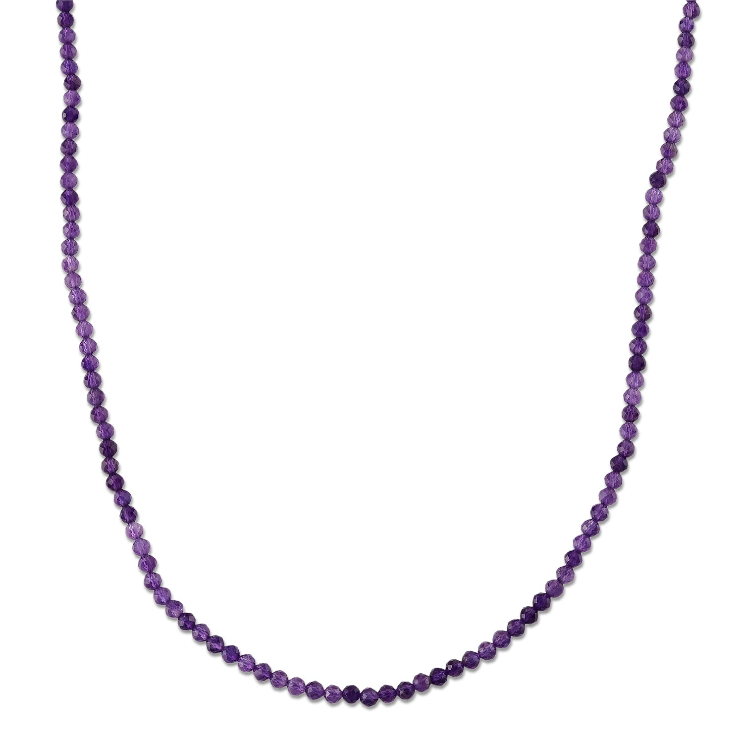 Afrikanischer Amethyst Halskette ca. 45 cm 316L Edelstahl ca. 50.00 ct