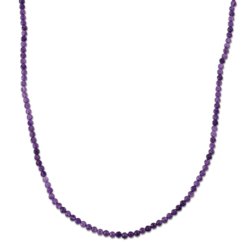 Afrikanischer Amethyst Halskette ca. 45 cm 316L Edelstahl ca. 50.00 ct