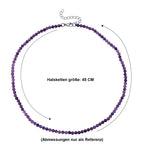 Afrikanischer Amethyst Halskette ca. 45 cm 316L Edelstahl ca. 50.00 ct