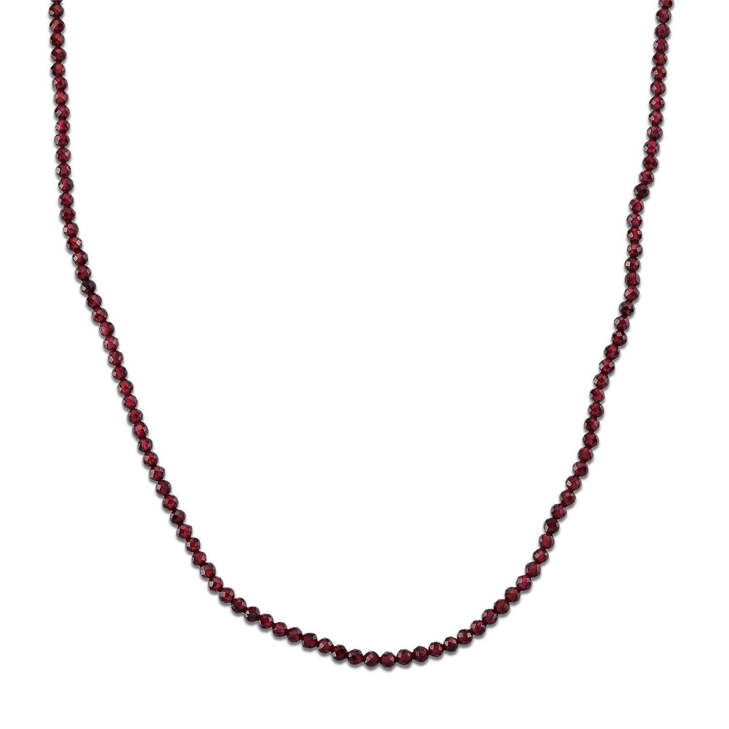 Mosambik Granat Halskette ca. 45 cm 316L Edelstahl ca. 55.00 ct