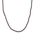 Mosambik Granat Halskette ca. 45 cm 316L Edelstahl ca. 55.00 ct