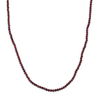 Mosambik Granat Halskette ca. 45 cm 316L Edelstahl ca. 55.00 ct