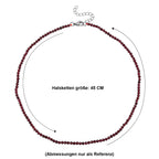 Mosambik Granat Halskette ca. 45 cm 316L Edelstahl ca. 55.00 ct