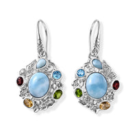 D'Joy AA Larimar Ohrringe 925 Silber ca. 8.52 ct