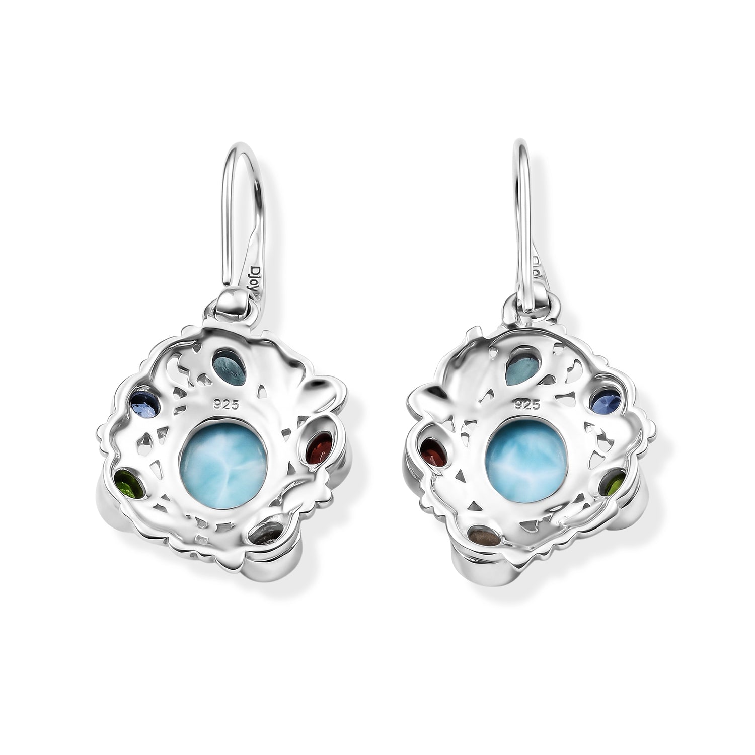 D'Joy AA Larimar Ohrringe 925 Silber ca. 8.52 ct
