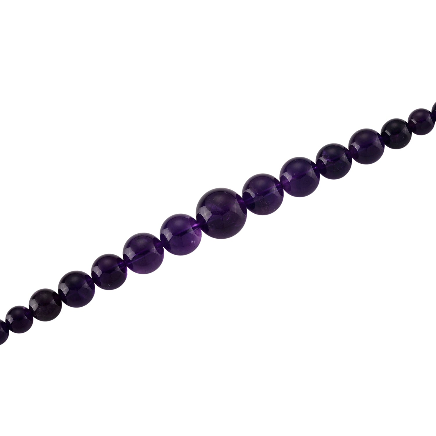 D'Joy Afrikanischer Amethyst Halskette ca. 50 cm 925 Silber Rhodiniert ca. 280,00 ct.