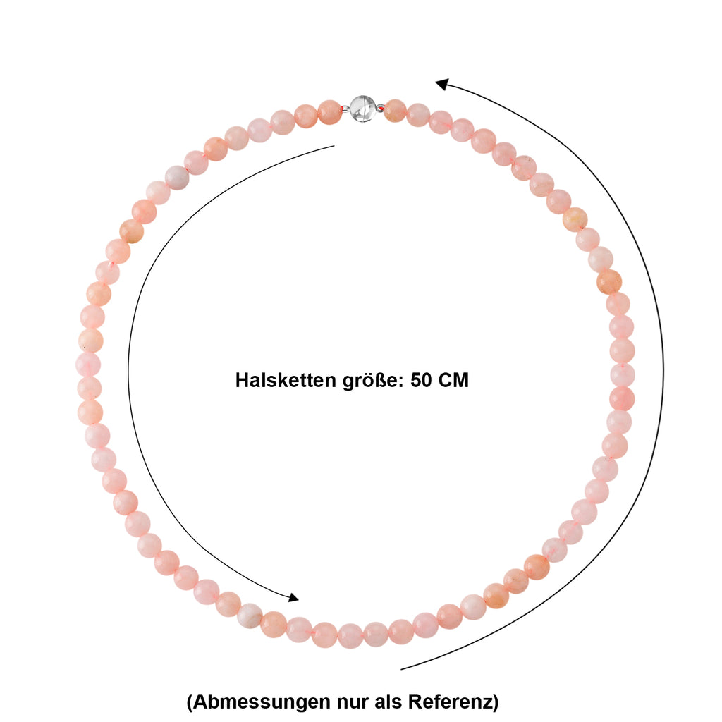 Mehrfarbiger Morganit Halskette ca. 50 cm 316L Edelstahl ca. 160,00 ct.