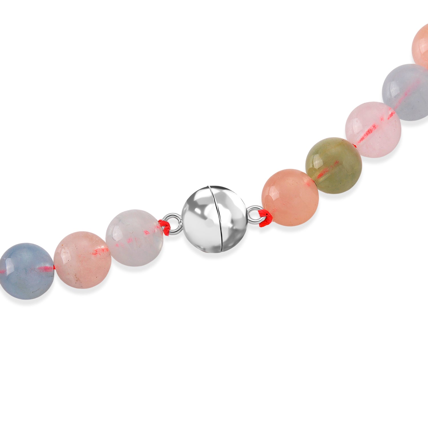 D'Joy AA Mehrfarbiger Beryll Halskette ca. 50 cm 925 Silber Rhodiniert ca. 270,00 ct.