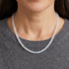 Opalit Halskette ca. 45 cm 316L Edelstahl, flexibel, ca. 55.00 ct