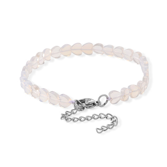 Opalit Armband ca. 18 cm 316L Edelstahl, flexibel, ca. 20.00 ct