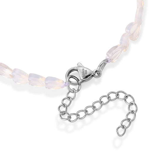Opalit Armband ca. 18 cm 316L Edelstahl, flexibel, ca. 20.00 ct