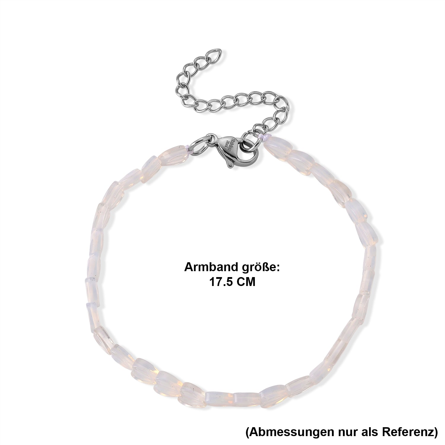 Opalit Armband ca. 18 cm 316L Edelstahl, flexibel, ca. 20.00 ct