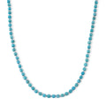Blauer Howlit, Glas Halskette, flexibel, 316L Edelstahl 85.00 ct