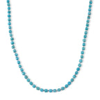 Blauer Howlit, Glas Halskette, flexibel, 316L Edelstahl 85.00 ct