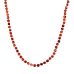 Karneol, Glas Halskette, flexibel, 316L Edelstahl 85.00 ct