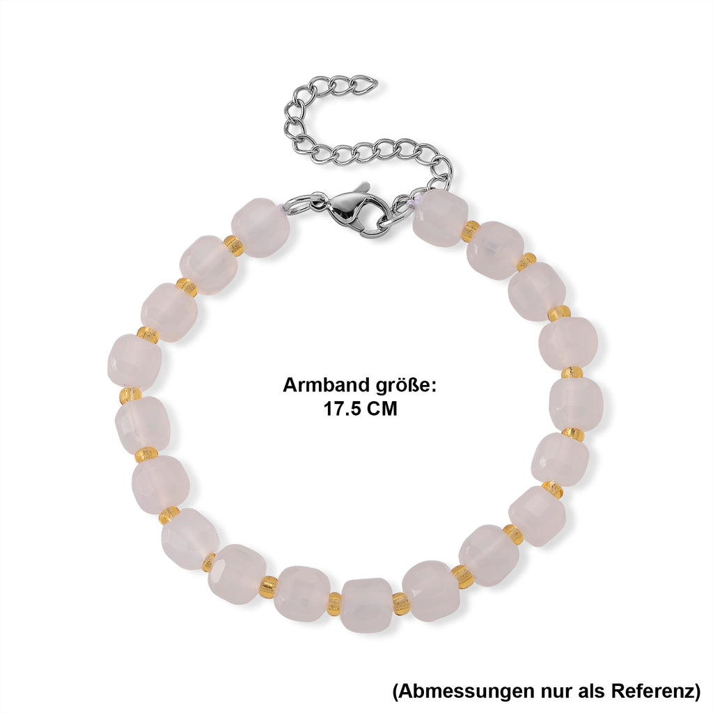 Achat, Glas Armband, flexibel, 316L Edelstahl 58.00 ct