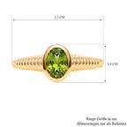 EVER TRUE Natürlicher Peridot Ring 950 Kupfer (Größe 17.00) ca. 0.85 ct