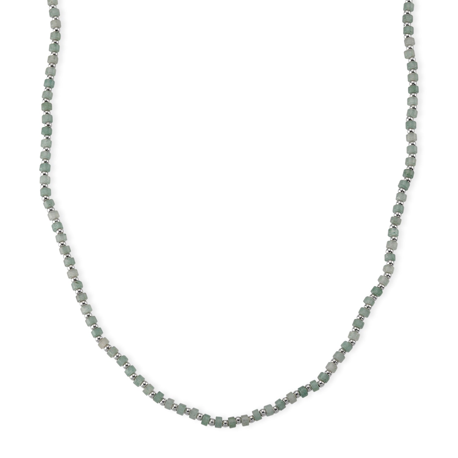 Grüner Aventurin Halskette, flexibel, Reine Legierung ca. 25.00 ct