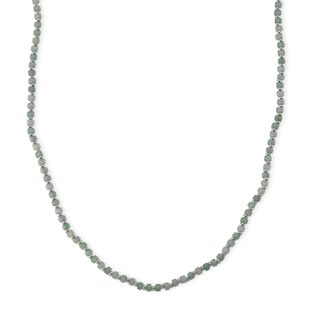 Grüner Aventurin Halskette, flexibel, Reine Legierung ca. 25.00 ct