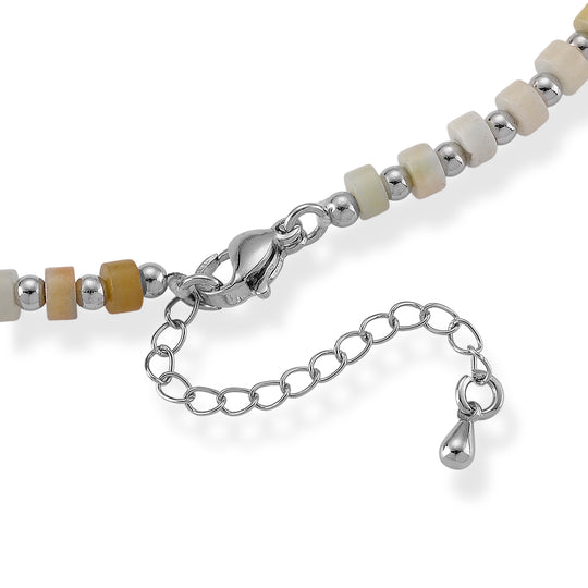 Mehrfarbiger Amazonit Halskette, flexibel, Reine Legierung ca. 25.00 ct