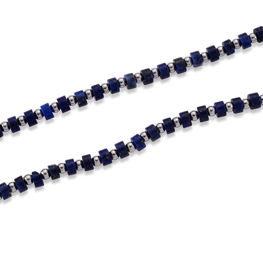Lapislazuli Halskette, flexibel, Reine Legierung ca. 25.00 ct