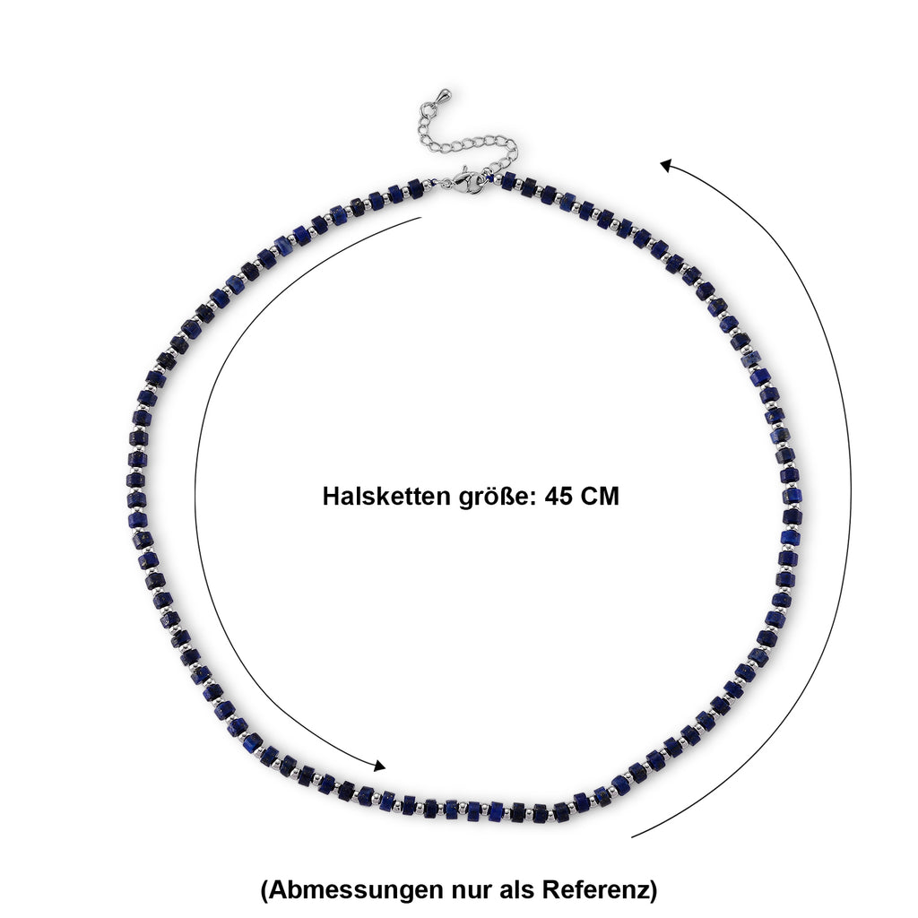 Lapislazuli Halskette, flexibel, Reine Legierung ca. 25.00 ct