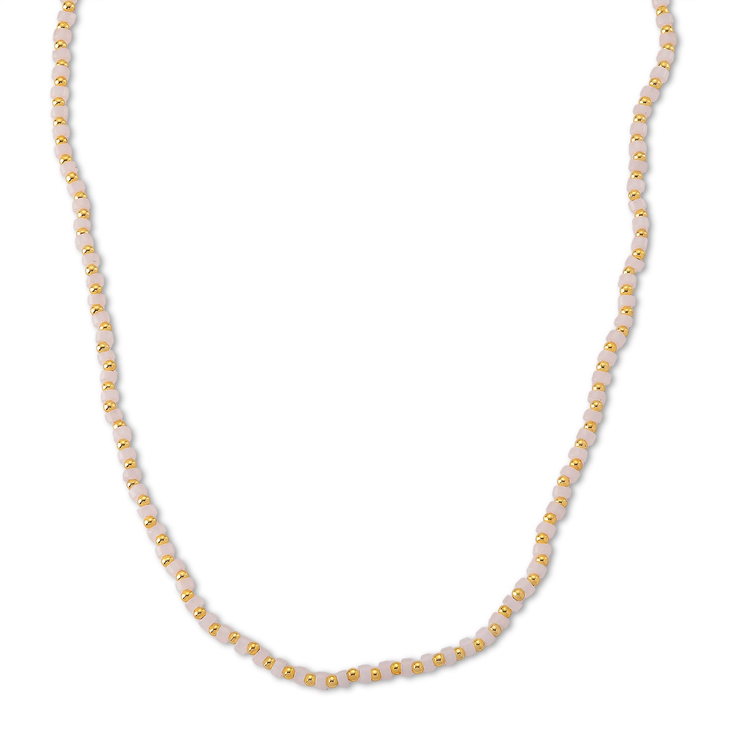 Weißer Kristall Halskette, flexibel, Reine Legierung Vergoldet 25.00 ct