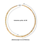 D'Joy AAA Natürlicher, äthiopischer Welo Opal Halskette ca. 45 cm 925 Silber Rhodiniert ca. 78,00 ct.