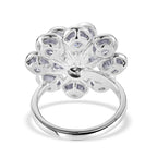 Weißer Zirkonia Ring Nickelfreies Messing, flexible, (Größe 18.00-20.00)