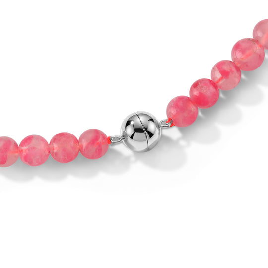 D'Joy Sakura Rhodochrosit Halskette ca. 50 cm 316L Edelstahl ca. 300.00 ct