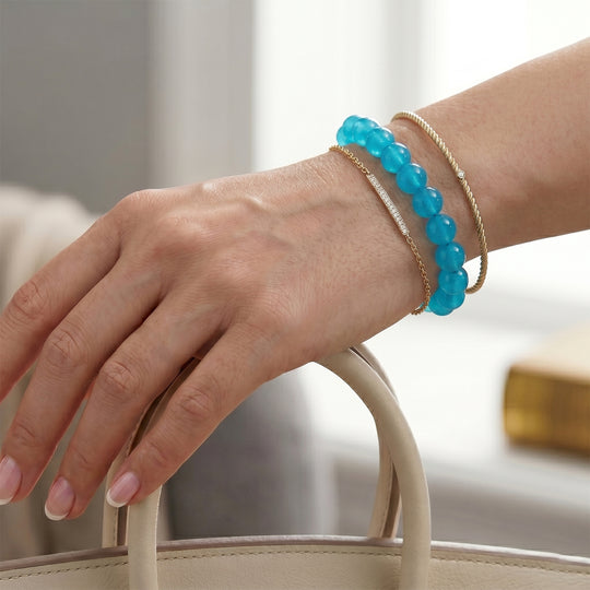 AAAA Amazonit Armband 18 cm ca. 110,00 ct.