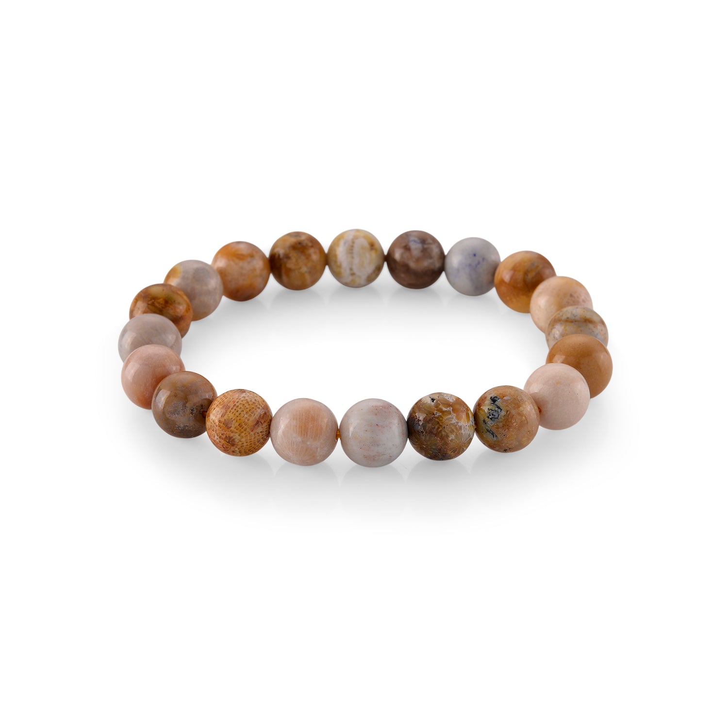 D'joy Fossile Koralle Armband, flexibel,18 cm ca. 130,00 ct.