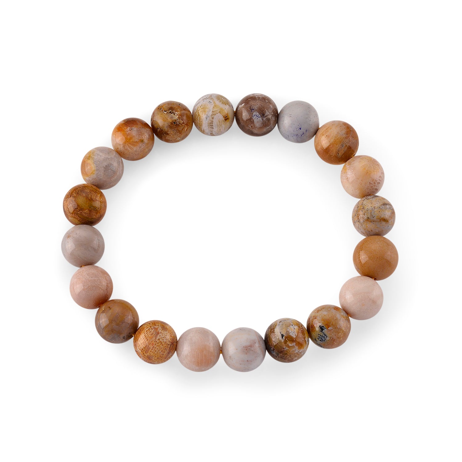 D'joy Fossile Koralle Armband, flexibel,18 cm ca. 130,00 ct.