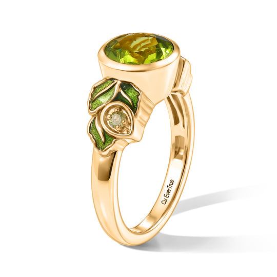 EVER TRUE AA Natürlicher Peridot Ring 950 Kupfer (Größe 21.00) ca. 2.04 ct