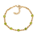 EVER TRUE Natürliches Peridot Armband, ca. 19 cm, 950 Kupfer ca. 3.74 ct