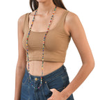 Mehrfarbig Edelsteine Halskette 127 cm ca. 250.00 ct