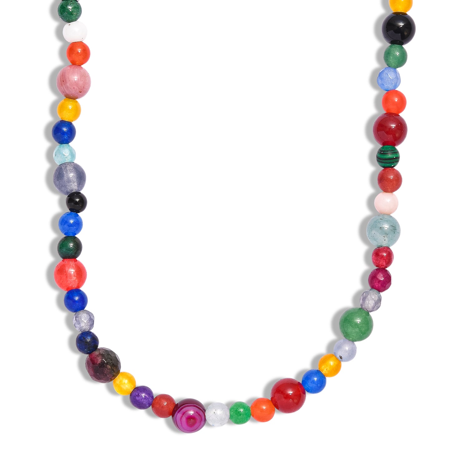 Mehrfarbig Edelsteine Halskette 127 cm ca. 250.00 ct