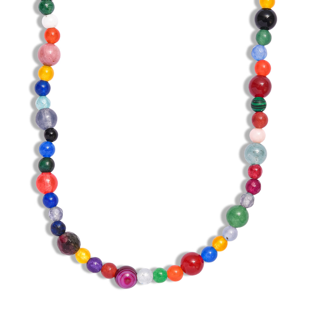 Mehrfarbig Edelsteine Halskette 127 cm ca. 250.00 ct