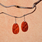 D'Joy Rote Jade Ohrringe 925 Silber Rhodiniert ca. 50,00 ct.