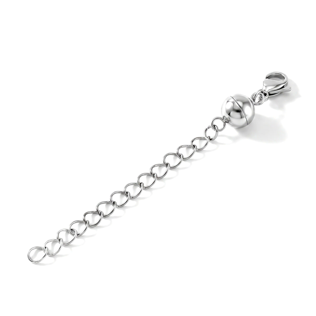 Magnetschließe, 925 Silber Rhodiniert 2,45g