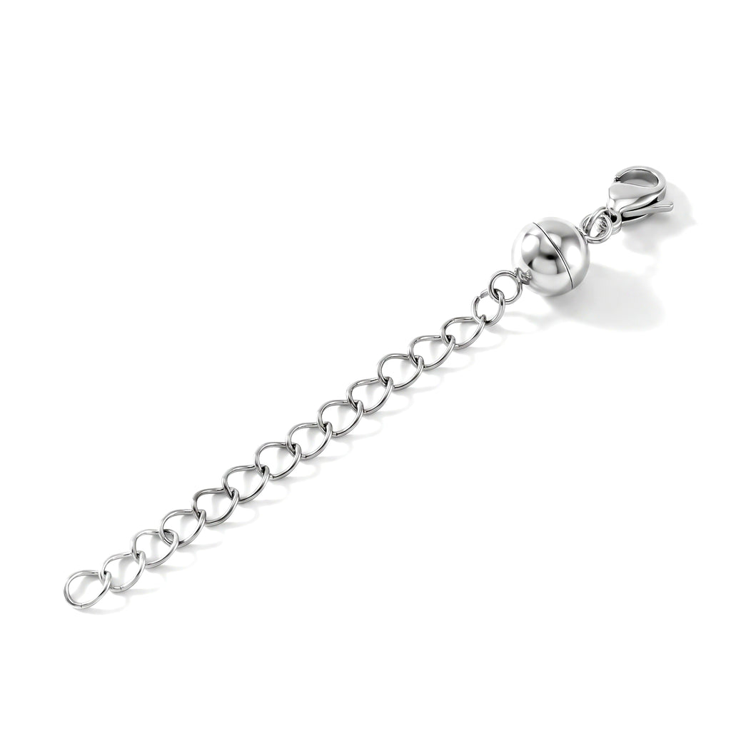 Magnetschließe, 925 Silber Rhodiniert 2,45g